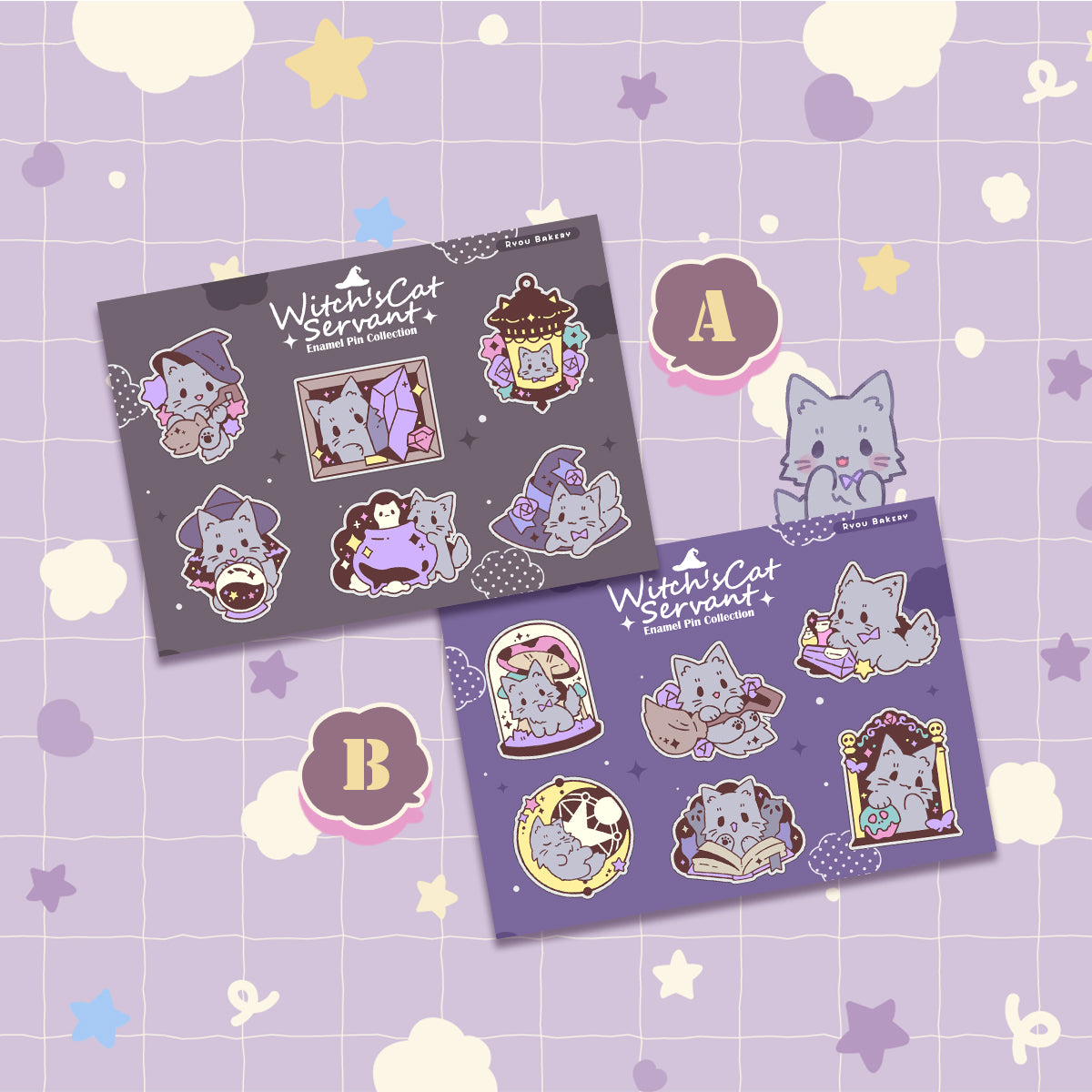 Witch's Cat Servant Sticker Sheet