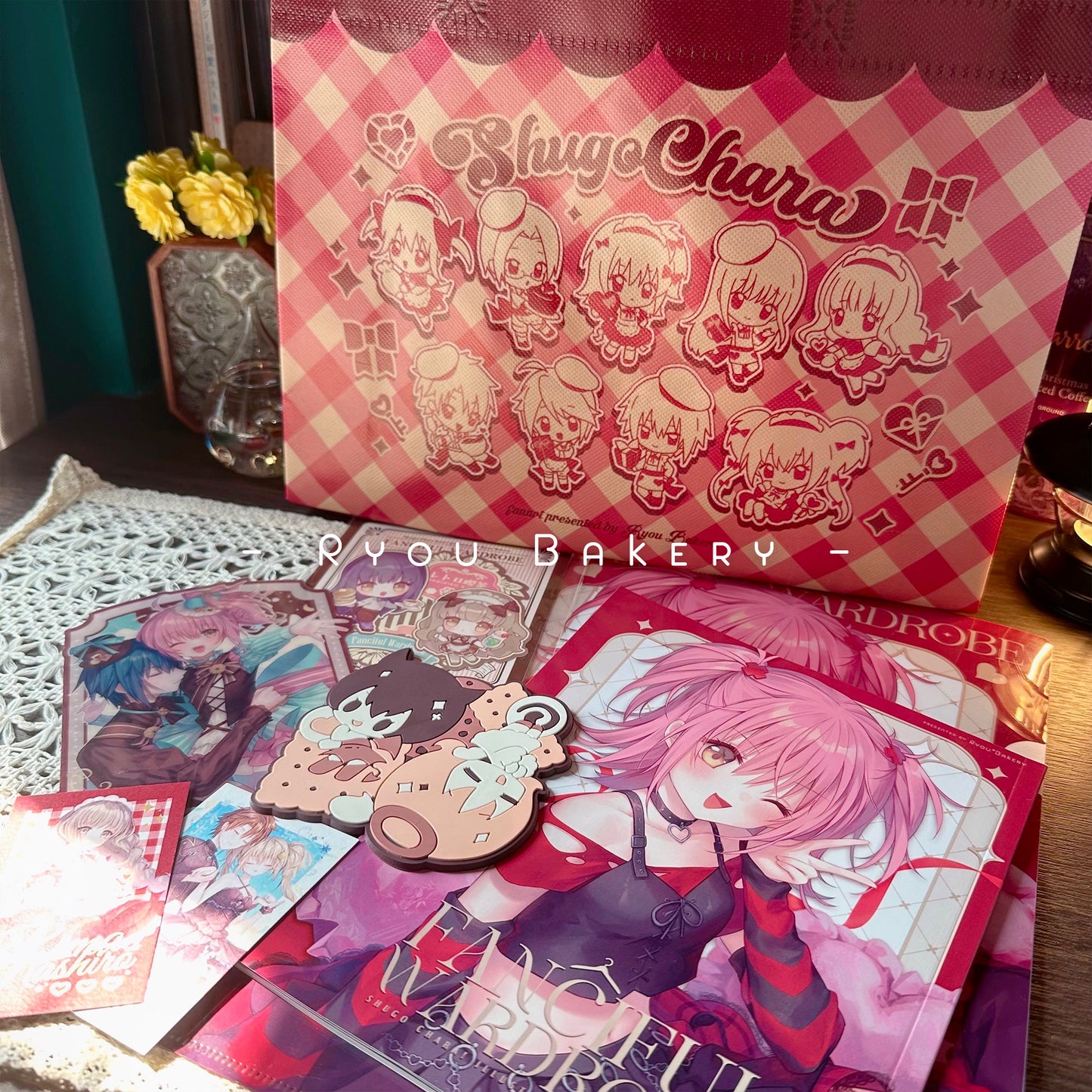 Shugo Chara Doujinshi《Fanciful Wardrobe》illustration book Full set with goods
