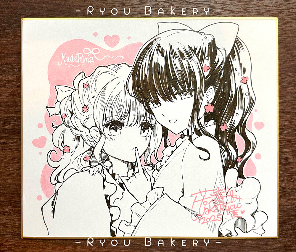 Hand Drawn Shikishi : Nadeshiko & Rima