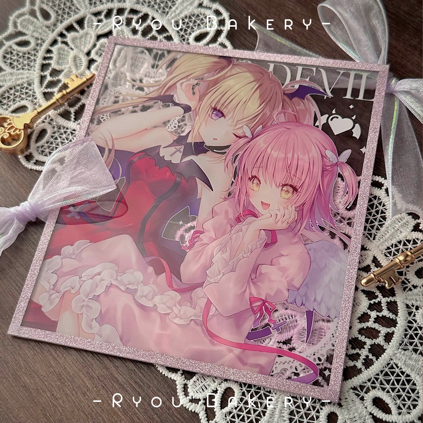 Shugo Chara Amulet Angel & Lunatic Charm Acrylic Shikishi