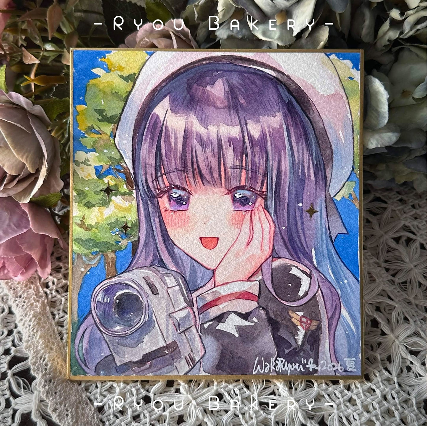 Hand Drawn Shikishi : Tomoyo Daidouji | Watercolour