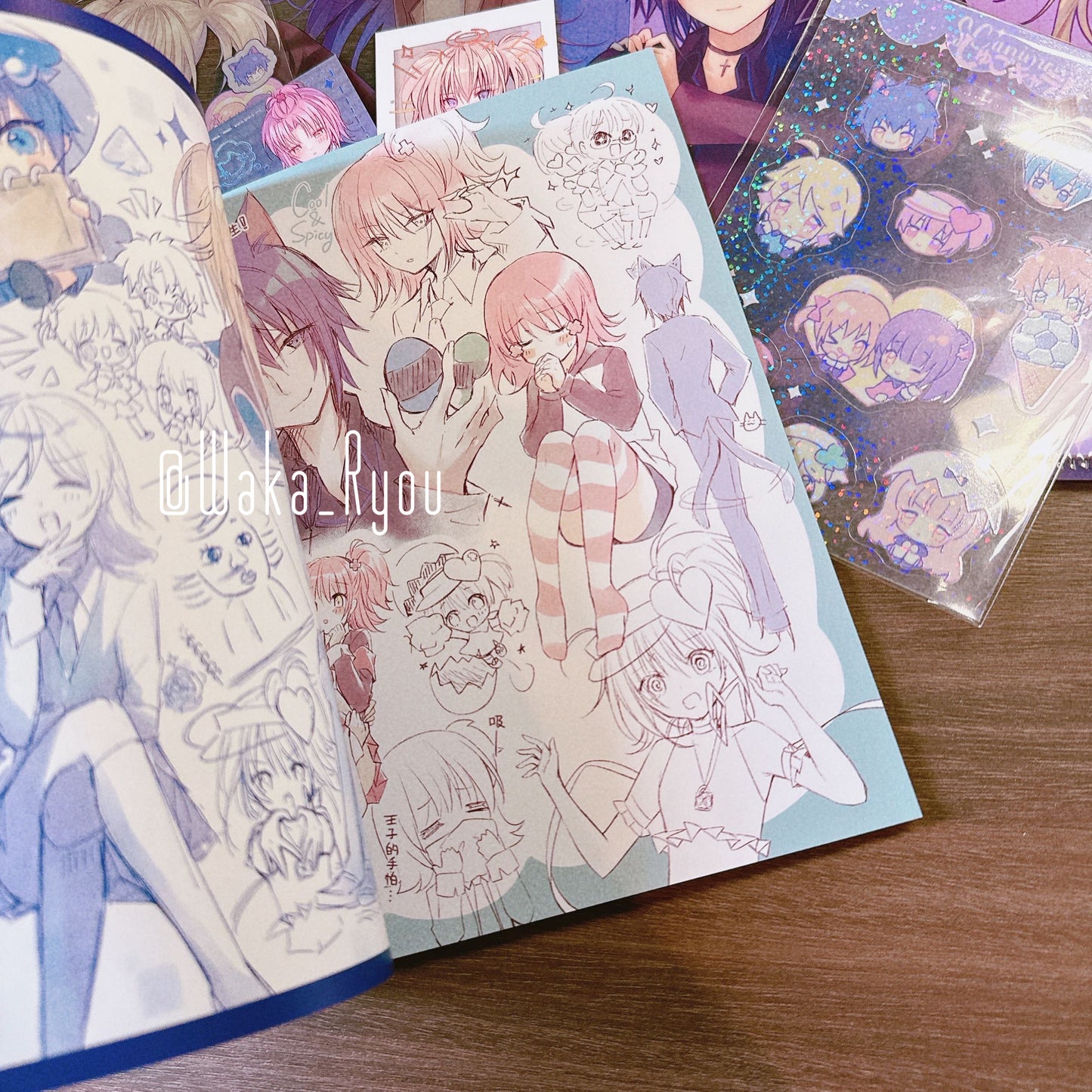 Shugo Chara Doujinshi《SC.animemo》illustration book Full set with goods