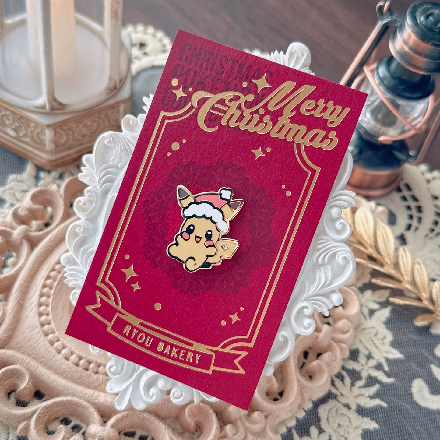 Christmas Pokemon Pikachu Mini Enamel Pin