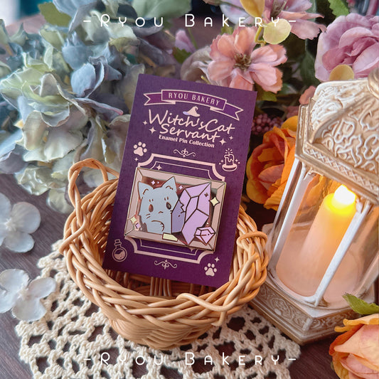 Witch's Cat Servant Enamel Pin - Magic Stone