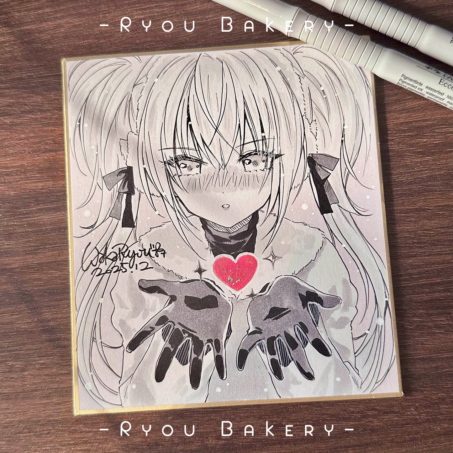 Hand Drawn Shikishi : Utau [winter]
