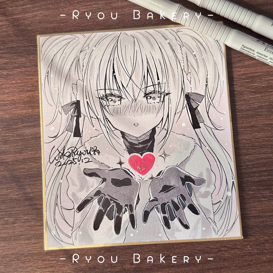 Hand Drawn Shikishi : Utau [winter]