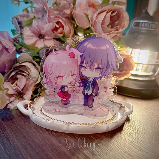 Shugo Chara Ikuto & Amu Acrylic Stand Set [Arcana Uniform]