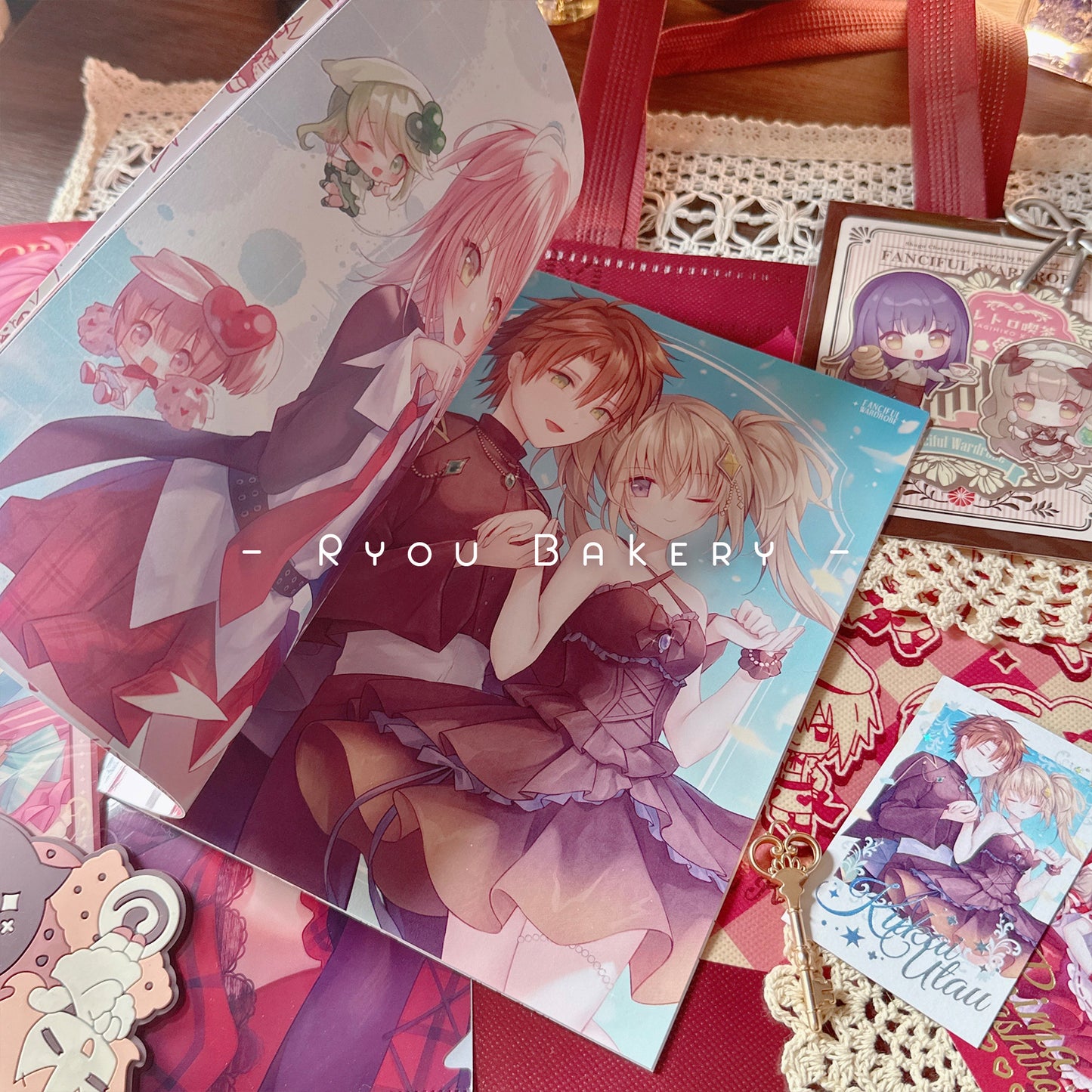 Shugo Chara Doujinshi《Fanciful Wardrobe》illustration book Full set with goods