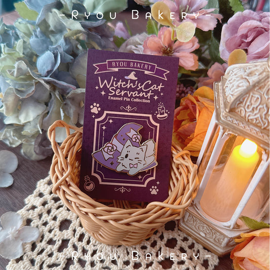 Witch's Cat Servant Enamel Pin - Witch Hat