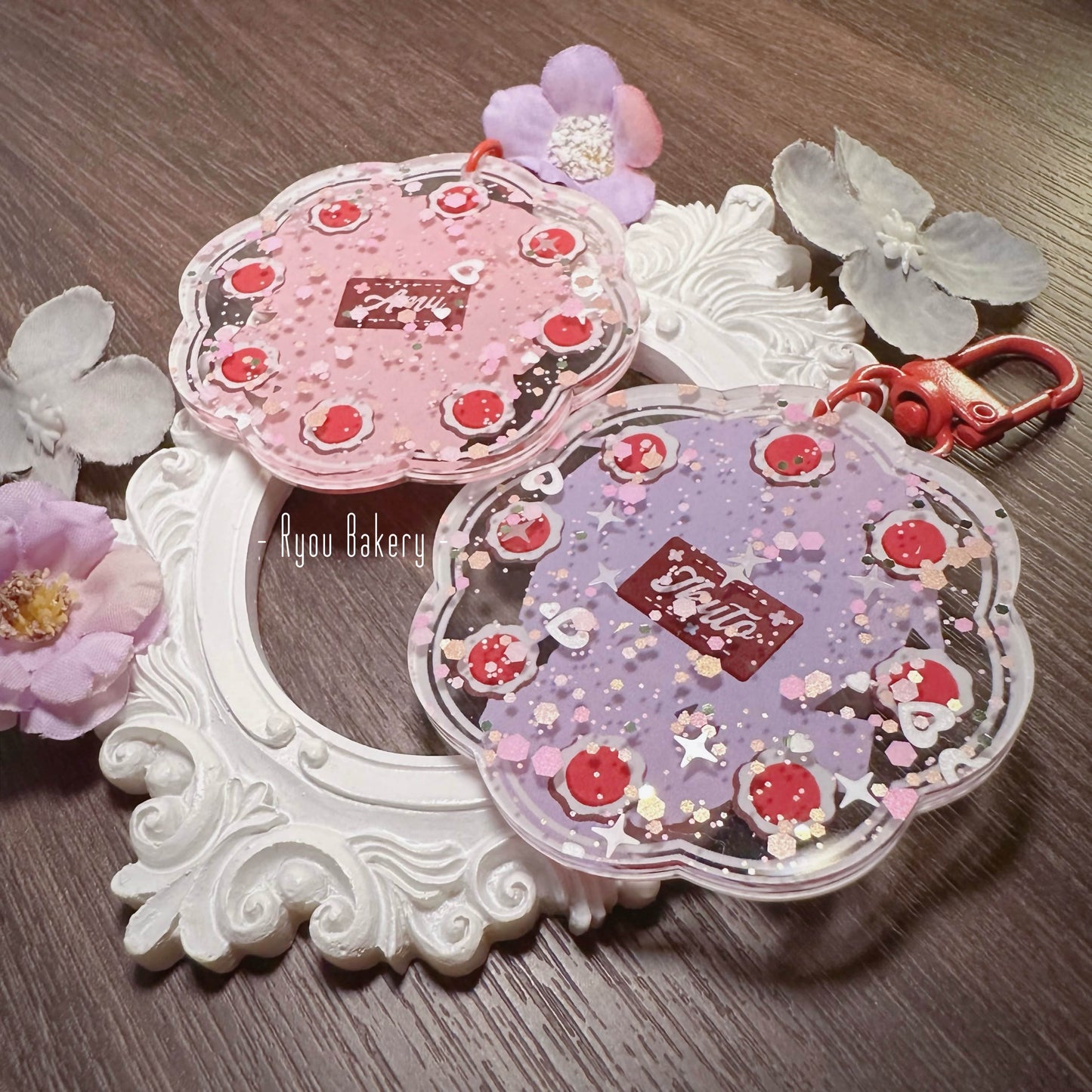 Shugo Chara Ikuto & Amu Keychain [Strawberry Cake]