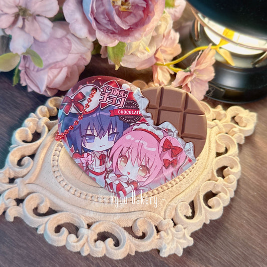 Shugo Chara Ikuto & Amu Chocolate Keychain