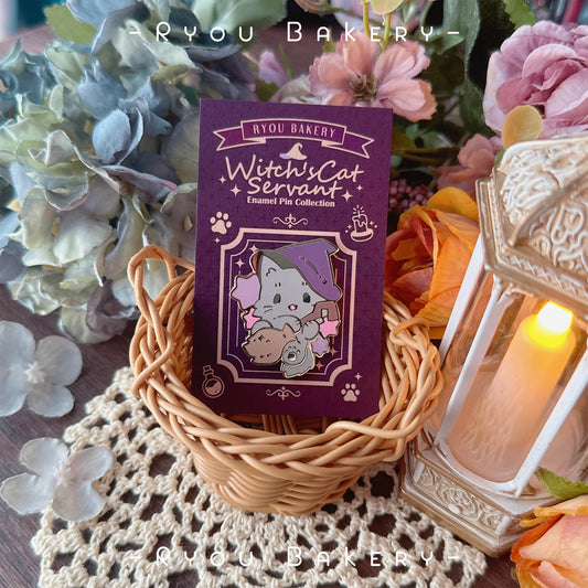 Witch's Cat Servant Enamel Pin - Witch Cat