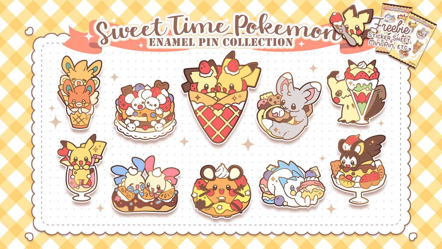 【Pre-order】Sweet Time Pokémon Enamel Pin Collection