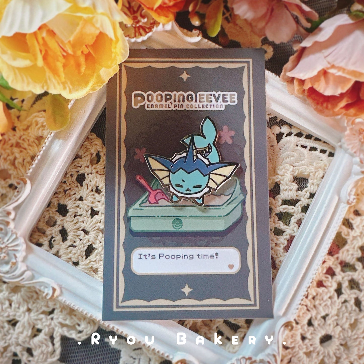 Pokemon Pooping Vaporeon Enamel Pin