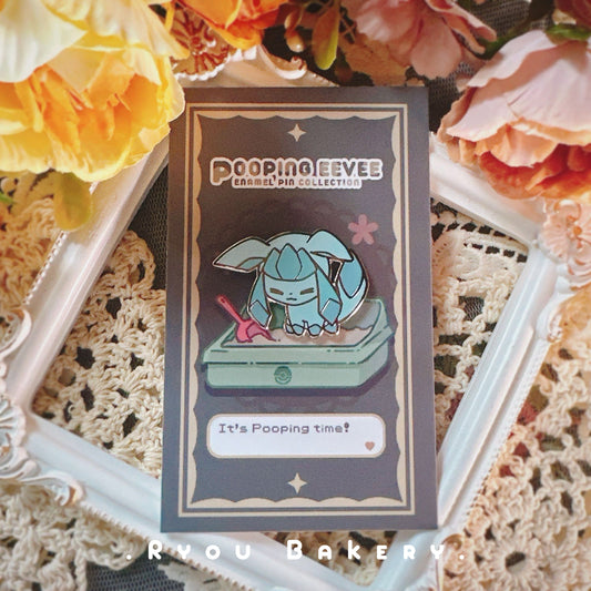 Pokemon Pooping Glaceon Enamel Pin