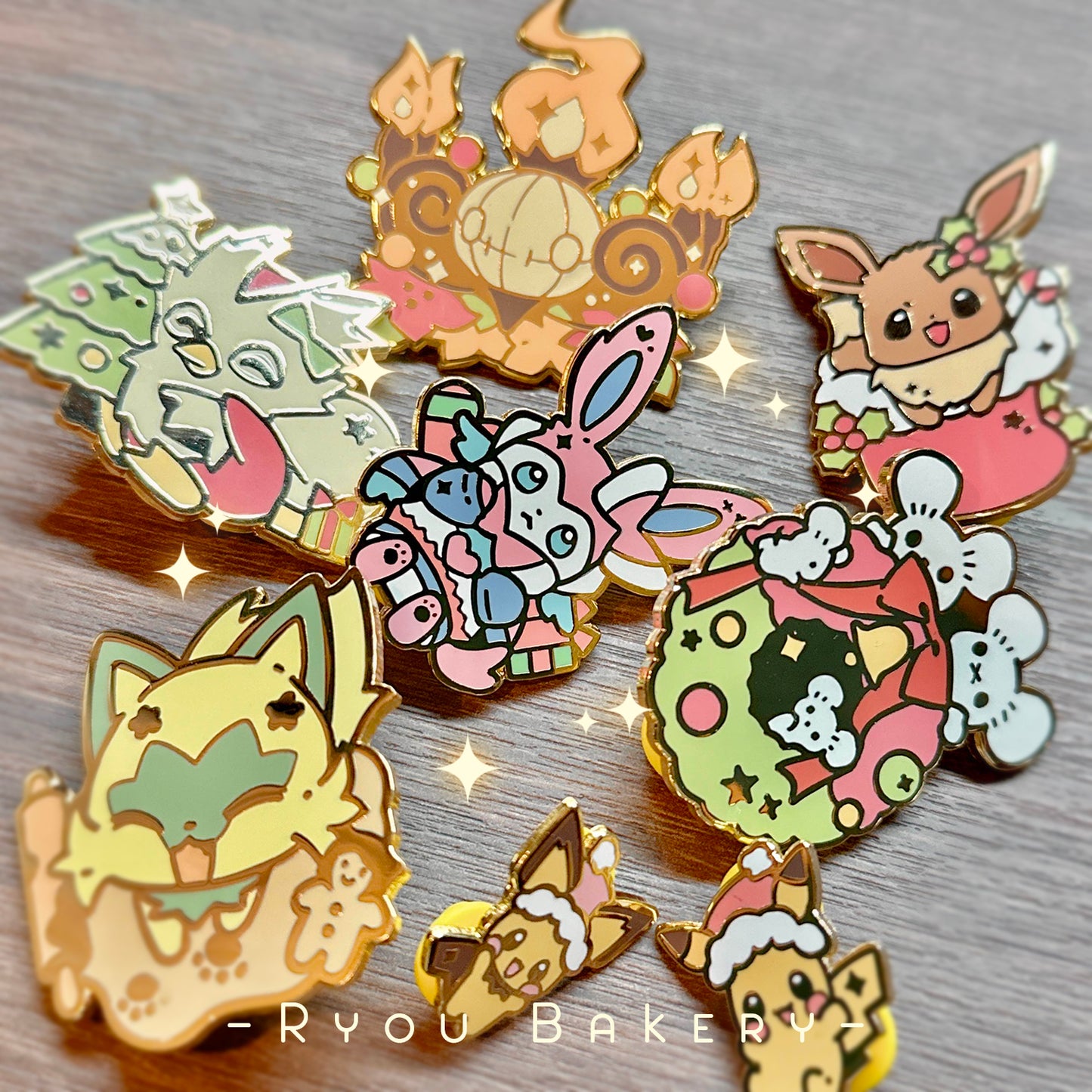 Christmas Pokemon Enamel Pin Set